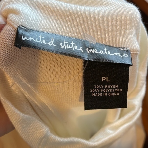 New United States Sweaters Cream Colored Size PL - Picture 8 of 8